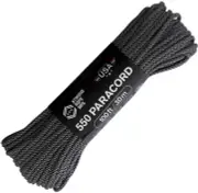 Atwood Rope MFG Parachute Cord Diamond Black - C550 DIAMOND BLK W/ GREY
