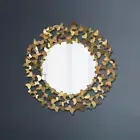 Metal Big Gold Foil Butterfly Vintage Greek Wall Art Deco Round Gubi Mirror Art
