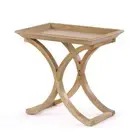 Coffee Table Side Table Nightstand Bedside Office Wood Oak Cross Legs Evie