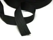25mm binding tape - Bias binding tape - Polyester. Black