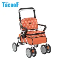 在飛比找momo購物網優惠-【TacaoF幸和】標準型助步車-橘色北歐風