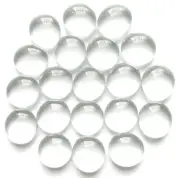 20 x Clear Translucent Mosaic Pebbles Glass Stones