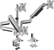 Triple Monitor Arms Desk Mount fits Three 13"-32" Monitors with Gas Spring Full