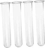 Parliky 4pcs Hydroponics Test Tube Vase Transparent Glass Propagation Station for Plant Cuttings for Home Decor and Flower Arrangements