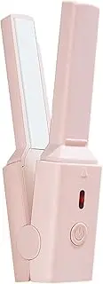 Small Curling Iron - Electric Curling Iron, Usb Hair Straightener | Professional Duall Purpose Curling Wand, Energy Saving Small Hair Straightener and Curler for Girls, (5.2x1.18inches), (Green, Pink)