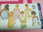 Butterick Classics Pattern 5487 Cami + Over Pull On Tops Sizes 12 14 16 UNCUT