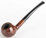 Briar Tobacco Smoking Pipe Bent Hand Carved Metal Cooling Filter Brown