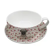 Leaf & Bean Sid Dog Cup and Saucer Set 220ml
