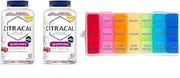 Premier Plus Day Pill Organizer with Calcium D3 Gummies, Assorted Flavors, 60 Count, 2 Pack