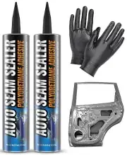 2 Pack Professional Automotive Seam Sealer, Paintable Quick-Set Polyurethane...