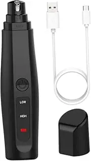 Dog Nail Clipper Dog Grooming Nail Clippers Puppy Dog Clippers Nail Trimmer for Large Dogs Paw Trimmer Electric Dog Nail Grinder Quiet Pet Clippers Trimming Grinders Small Black