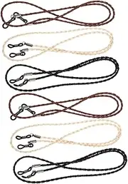 [TEHAUX] 6Pcs Colored Eyeglasses Lanyards Flexible Glasses Straps for Sports Durable and Lightweight Eyewear Holder Chains