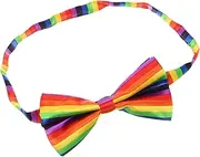 [DEARMAMY] Adjustable Bow Tie Mens Bow Tie Pre-tied Bowtie for Men Rainbow Bowtie Formal Tuxedo Bowtie