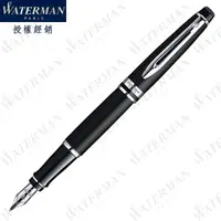 在飛比找momo購物網優惠-【WATERMAN】新版 權威系列 霧黑白夾 F尖 鋼筆 法