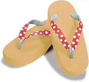 Hajime(一歩) [One Step] [Hajime] Geta Clogs, Soft and Water Resistant, Made of Sponge 8.3 inches (21 cm), Beige/Dot x Red, Dot x Red (Dot x Red/21), Dot × Red, 21.0 cm