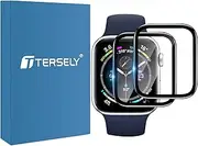 T Tersely[2 Pack][PET + PMMA ] Screen Protector for Apple Watch 4/5/6/SE/SE2-40MM, Scratch Resistant Premium High Sensitive Full Coverage Soft Screen Protector Film for Apple Watch iWatch Series 4/5/6/SE/SE2 40mm- Black
