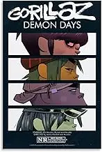 Gorillaz Poster Virtual Band Music Collage Cover Poster Canvas Painting Wall Art Picture Home Decor Print For Bedroom Living Room Dorm Study Bar Office 12x18inch(30x45cm)