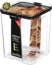 Ultra Tritan Airtight Pantry Storage Container 2.75L,Stackable,BPA-Free,Clear/Bl