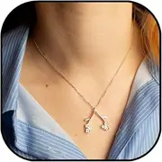 [RAMUS KATEN] Dainty Ring Holder Necklace 14K Gold Plated Flower Leaf Engagement Wedding Ring Keeper Wishbone Pendant Necklace For Nurse Doctor Wife Women Gift Jewelry