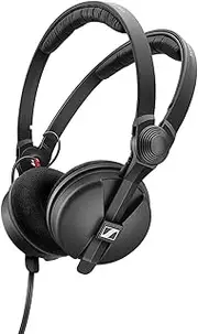 Sennheiser HD 25 Special Edition Closed-Back On-Ear DJ & Monitoring Headphones | Rotatable Capsule for Single-Ear Listening | Exclusive Carry Case & Velour Ear Pads | Black (509271)