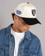 [New Era] New Era Men's Las Vegas Raiders 9Forty A-Frame Snapback Cap in Chrome White/Otc One Size Chrome White/Otc