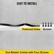 Metal Deck Balusters 51 Pack 32.25x1 Iron Spindles for Wood and Composite