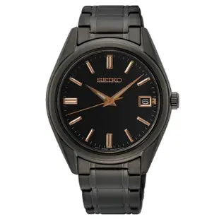 【SEIKO 精工】CS 藍寶石鏡面 日期顯示黑鋼帶錶 母親節 禮物(6N42-00L0SD/SUR513P1)