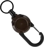 [BESPORTBLE] Chain Key Rings Key Hook Belt Keys Carabiner Clip Locking Strap Wallet Accessories Rope Holder Heart Carabiner Keeper Cords Lanyard Key Rack Reels Metal Camping Buckle Abs Black