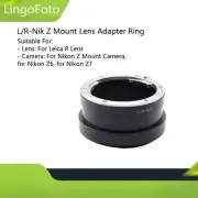 L/R-Nik Z Mount Lens Adapter Ring for Leica LR R Lens for Nikon Z Mount Camera