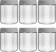 [EONJOE] 6-Pack Glass Jars with Lids 16oz Overnight Oats Meal Prep Salad Food Cereal Snacks Containers Pudding Yogurt Storage Mason Jar Airtight