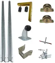 Sliding Gate Component Kit with 90mm Internal Wheels & 2 Tracks