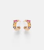 [Suzanne Kalan] Suzanne Kalan Ella Rainbow 18kt rose gold earrings with diamonds and sapphires One Size multicoloured