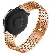 22MM Fish Scale Grain Replacement Metal Band For Samsung gear S3/Amazfit S3/GTS-RoseGold