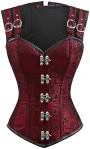 CHARMIAN Lace-Up Red CORSET M Renaissance Faire/Gothic/Steampunk/Vampire Costume