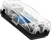 Car Amplifier Power Distribution Block 3-Way Splitter Ground Plastic Iron Battery Distribution Block for Car Audio