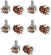 XYWHPGV 10 Pcs 50K ohm 6 Terminal Split Shaft Rotary Linear Dual Taper Potentiometer(ef16d e2bc5 a542a 3d392 48547 6ee9a