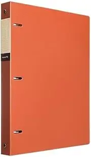 Filing Envelopes A4 Perforated Loose-Leaf Binder PP Three-Hole Thickened File Folder Archive Information Organizer Booklet Plastic Folders(Orange)