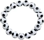 [Toddmomy] Sports Bangle Football Fan Bracelet Friendship Football for Men Soccer Bracelet Vintage Boy Crystal Bracelets Friendship Bracelets Gemstone Resin Plastic Beads Sports Man