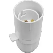 HPM CD310WE Switched Bc Lamp Holder Lampholder With Push Bar Switch Flanged Bc SWITCHED BC