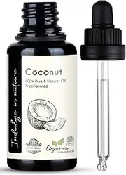 [Aroma Tierra] Fractionated Coconut Oil (MCT) Liquid - 100% Pure, Organic, Food Grade, Carrier Oil - Face, Skin, Hair, Aromatherapy - 30ml