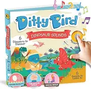 Ditty Bird Dinosaur Sound Book for Toddlers – Interactive T-Rex Book with Realistic Dino Sounds | Musical Board Book for Ages 1-3 | Perfect Gift for Dinosaur Lovers & 2-Year-Olds