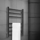Heated Towel Rail Warmer Rack Wall Mounted Bathroom Electric 7 Bars Dryer Black