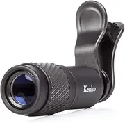 Kenko Real PRO Multi-Coated Glass Real PRO 7X Telephoto Clip Lens & Monocular for Mobile Devices, Black (KRP-7T)
