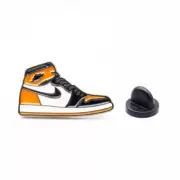 1" Jordan Retro 1's Black & Orange Enamel Pin Jumpman Michael Jordan Nike (1pc)