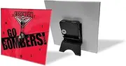 Licensed AFL Team Mini Analogue Glass Desk Mantle Clock - Essendon Bombers