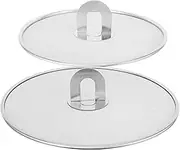 OKUMEYR Stainless Steel Mesh Splatter Screen 2 Pack Skillet Cover Spatter Tool Pan Shield Oil Net Easy Clean Versatile for Cooking