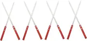 Mipcase 8Pcs Stainless Steel Skewers with Wooden Handle for Grilling Meat Vegetables and Kabobs Dishwasher Safe Long for Home Barbecues and Outdoor Events
