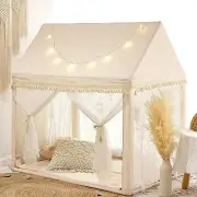 HAN-MM Kids Play Tent Large Playhouse with Mat/Star Light/Star Garland/Tassel...