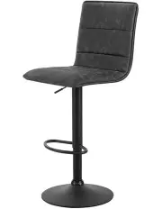 [Artiss] 2x Kitchen Bar Stools Gas Lift Bar Stool Chairs Swivel Vintage Leather Grey Black Coated Legs
