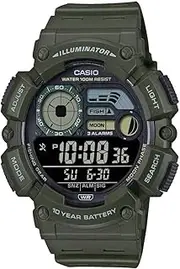 [Casio] Men's WS1500H-3B Digital Watch, Green, 54.5 x 50.1 x 16.8 mm